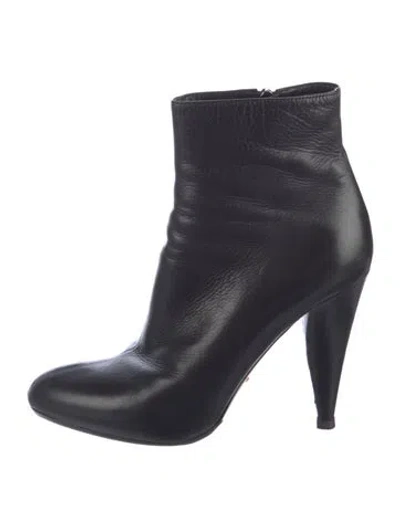 Pre-owned Prada Leather Boots In Black