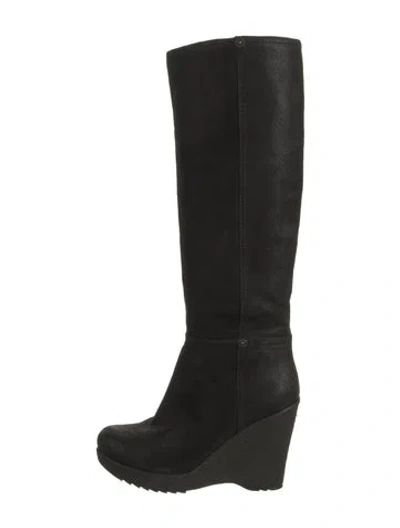 Pre-owned Prada Leather Boots In Black