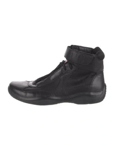 Pre-owned Prada Leather Boots In Black