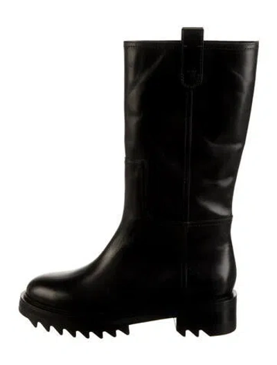 Pre-owned Prada Leather Boots In Black