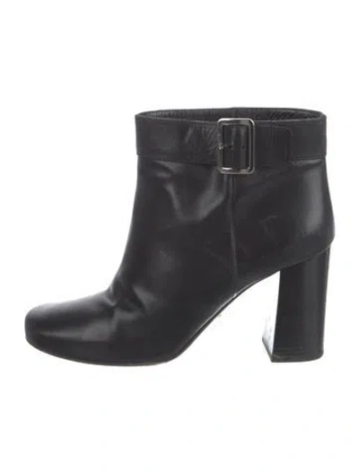 Pre-owned Prada Leather Boots In Black
