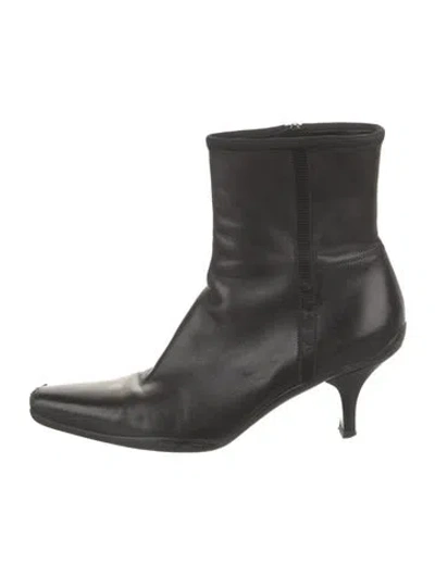 Pre-owned Prada Leather Boots In Black