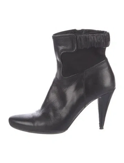 Pre-owned Prada Leather Boots In Black