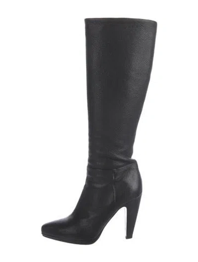Pre-owned Prada Leather Boots In Black