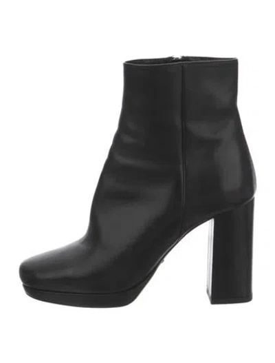 Pre-owned Prada Leather Boots In Black