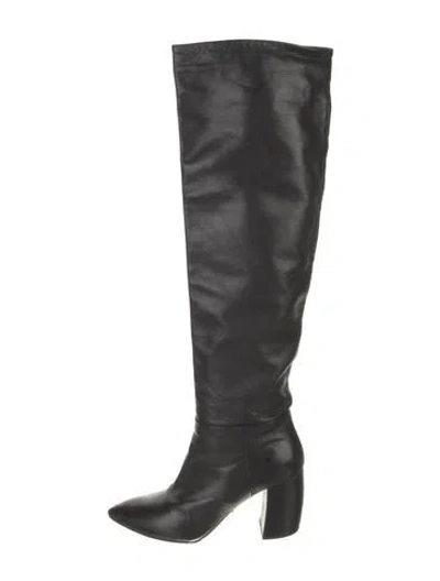 Pre-owned Prada Leather Boots In Black