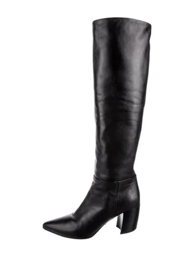 Pre-owned Prada Leather Boots In Black