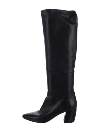 Pre-owned Prada Leather Boots In Black