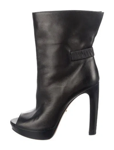 Pre-owned Prada Leather Boots In Black