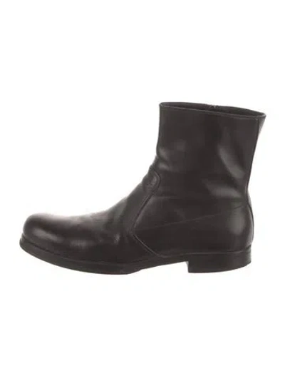 Pre-owned Prada Leather Boots In Black