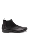 Prada Leather Ankle Boots In Black