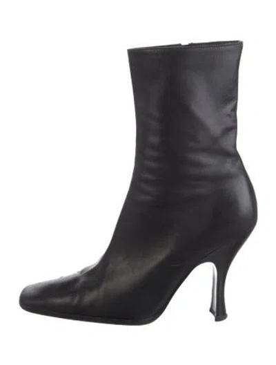 Pre-owned Prada Leather Boots In Black