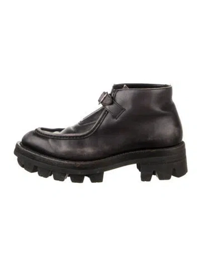 Pre-owned Prada Leather Boots In Black
