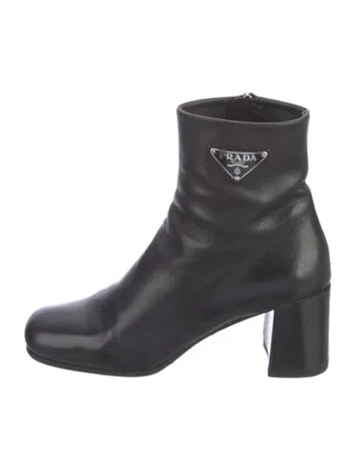 Pre-owned Prada Leather Boots In Black