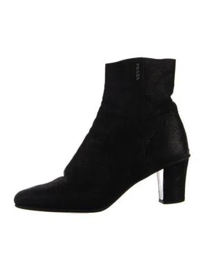 Pre-owned Prada Leather Boots In Black