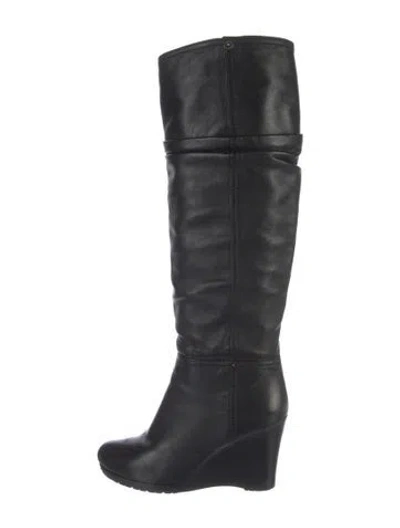 Pre-owned Prada Leather Boots In Black