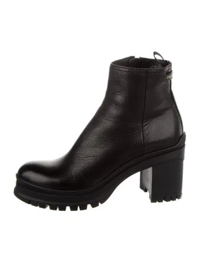 Pre-owned Prada Leather Boots In Black