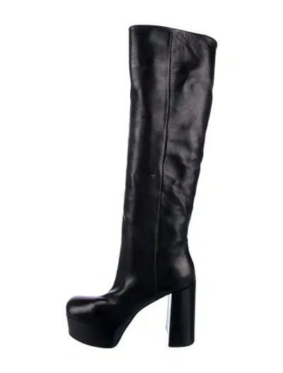 Pre-owned Prada Leather Boots In Black