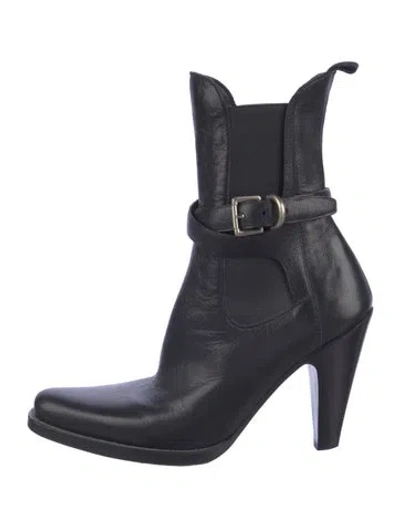 Pre-owned Prada Leather Boots In Black