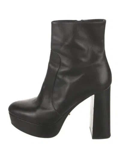 Pre-owned Prada Leather Boots In Black
