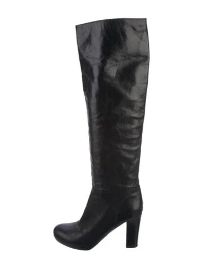 Pre-owned Prada Leather Boots In Black