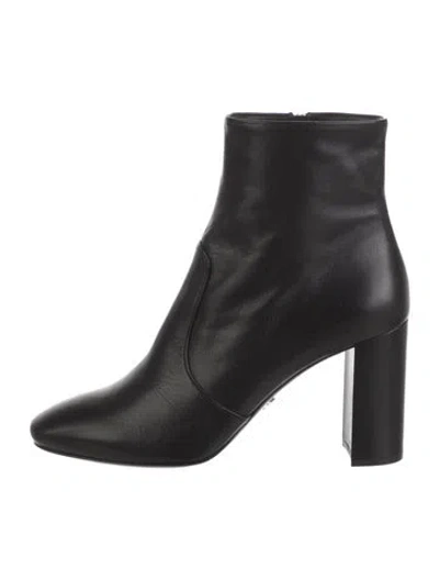 Pre-owned Prada Leather Boots In Black