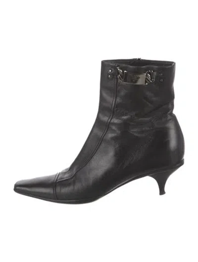 Pre-owned Prada Leather Boots In Black