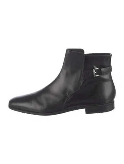 Pre-owned Prada Leather Boots In Black