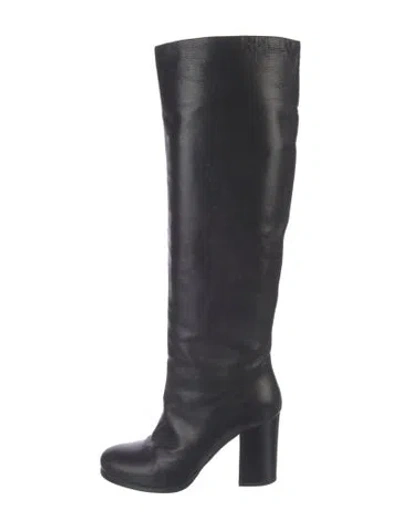 Pre-owned Prada Leather Boots In Black