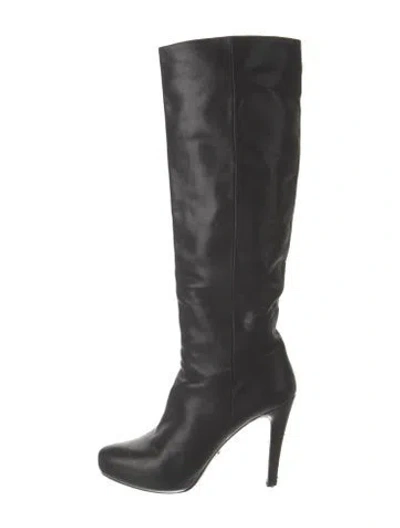 Pre-owned Prada Leather Boots In Black