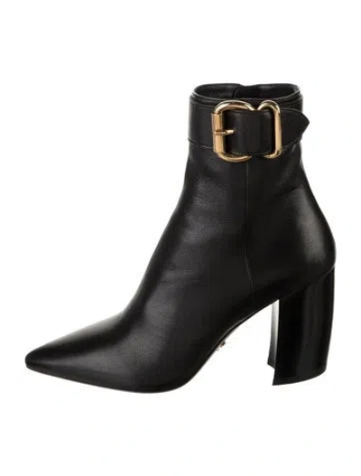 Pre-owned Prada Leather Boots In Black