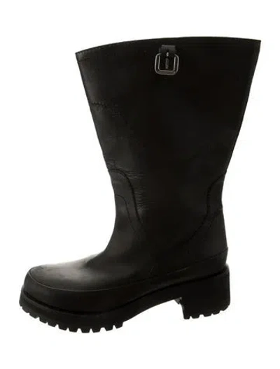 Pre-owned Prada Leather Boots In Black