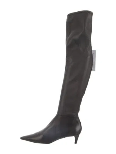 Pre-owned Prada Leather Boots In Black