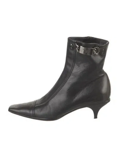 Pre-owned Prada Leather Boots In Black