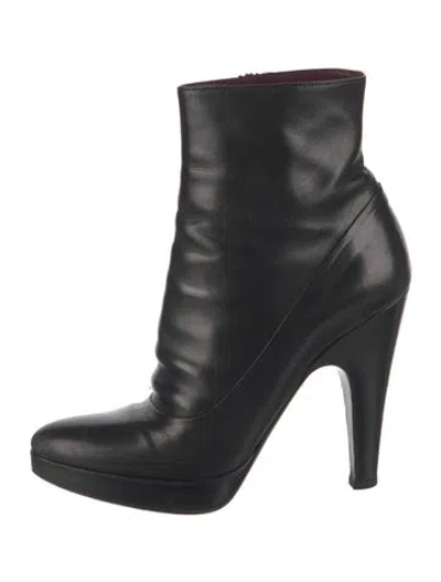 Pre-owned Prada Leather Boots In Black