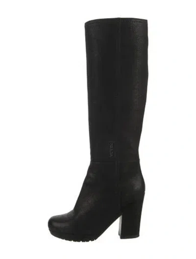 Pre-owned Prada Leather Boots In Black