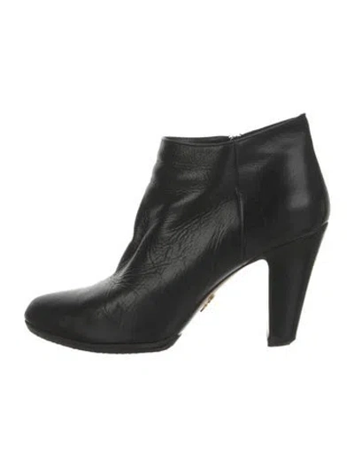 Pre-owned Prada Leather Boots In Black