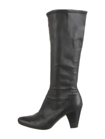 Pre-owned Prada Leather Boots In Black