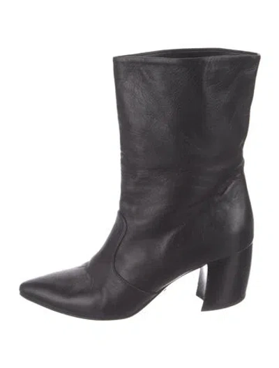 Pre-owned Prada Leather Boots In Black