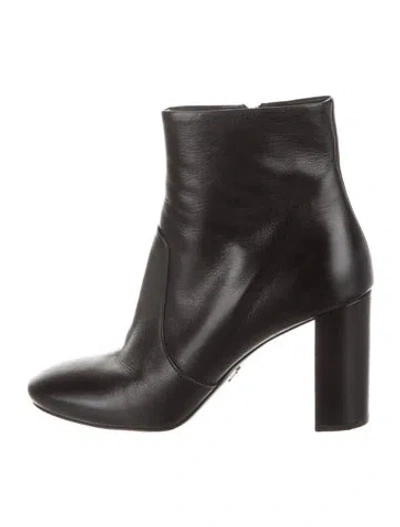 Pre-owned Prada Leather Boots In Black
