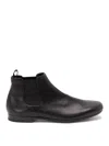 Prada Leather Ankle Boots In Multi