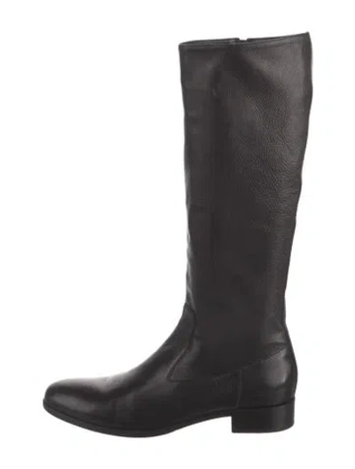 Pre-owned Prada Leather Boots In Black