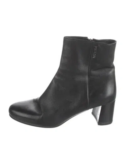 Pre-owned Prada Leather Boots In Black