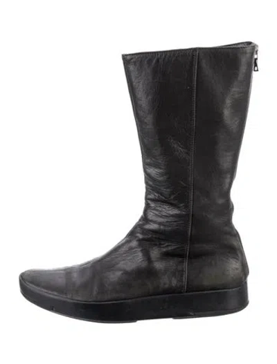 Pre-owned Prada Leather Boots In Black