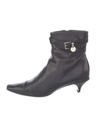 Pre-owned Prada Leather Boots In Black