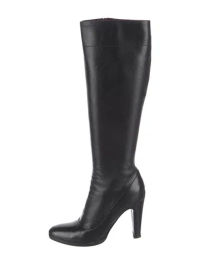 Pre-owned Prada Leather Boots In Black
