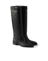 Prada Leather Boots In Black