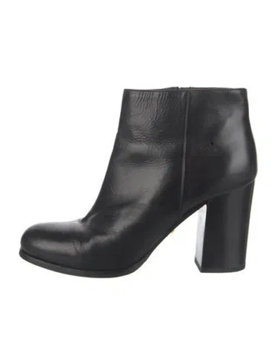 Pre-owned Prada Leather Boots In Black