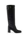 Prada Leather Boots In Black