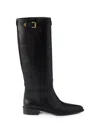 Prada Leather Knee-high Boots In Black